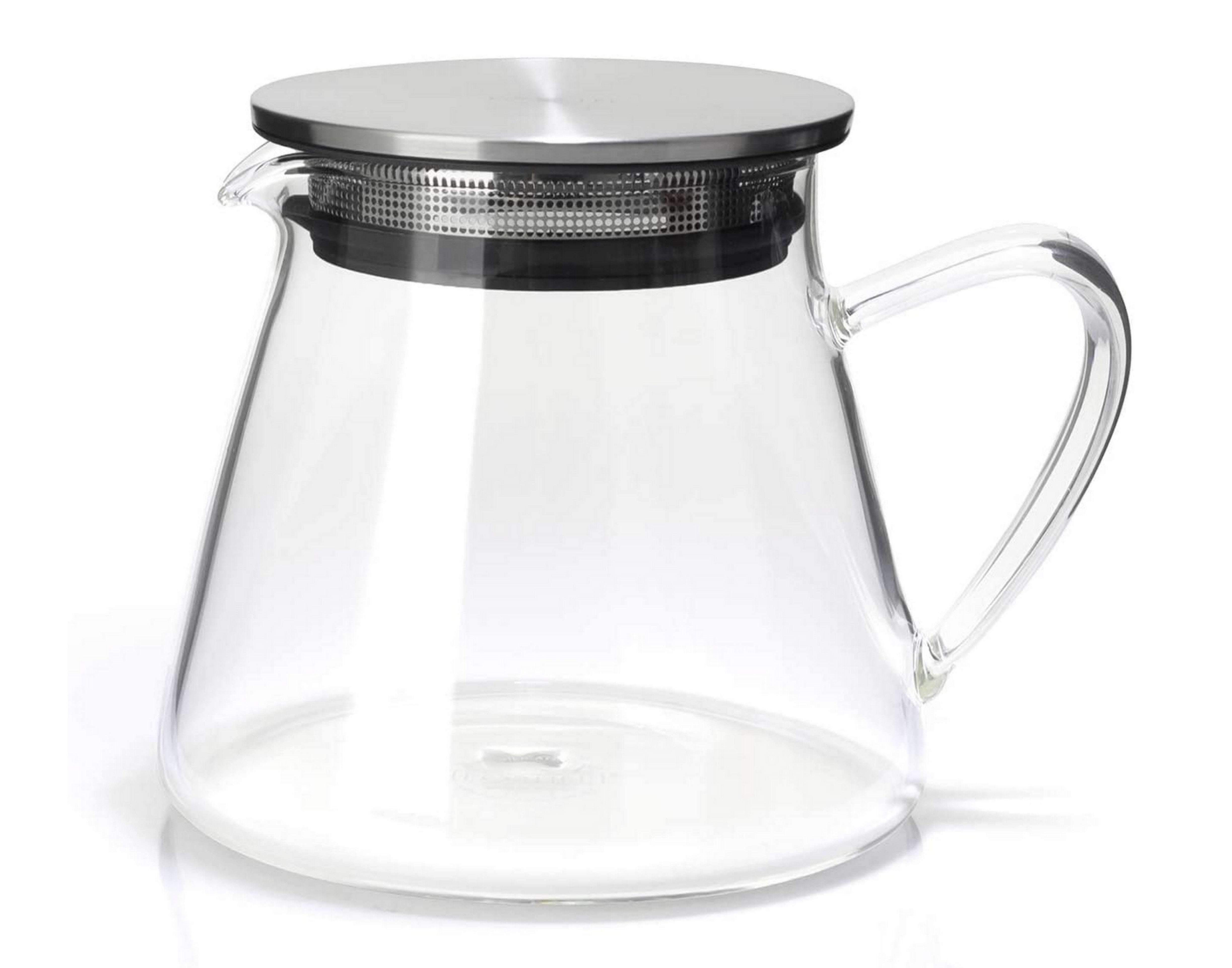 FORLIFE Lucent Glass Iced Tea Jug with Capsule Infuser 48-Ounce Charcoal