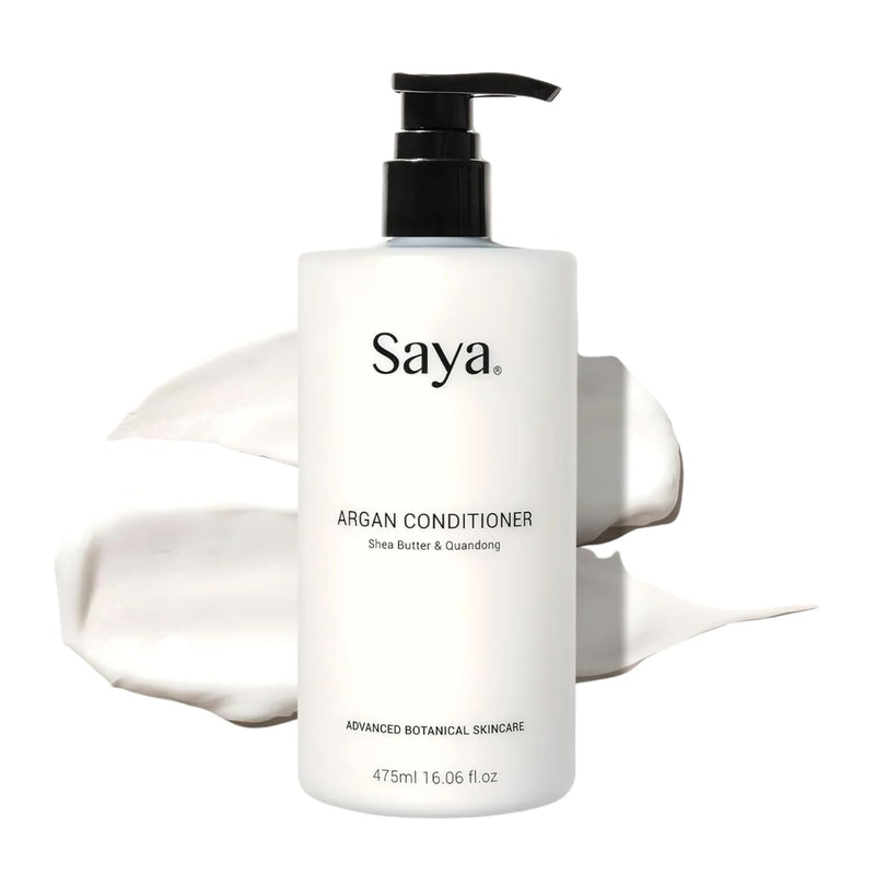 SAYA Argan Conditioner | Luxurious Hydrating & Volumizing Natural Conditioner with Argan Oil, Macadamia Nut Oil, Shea Butter for Silky Smooth Finish, Deep Hydration, Strengthening, Frizz Control 16oz