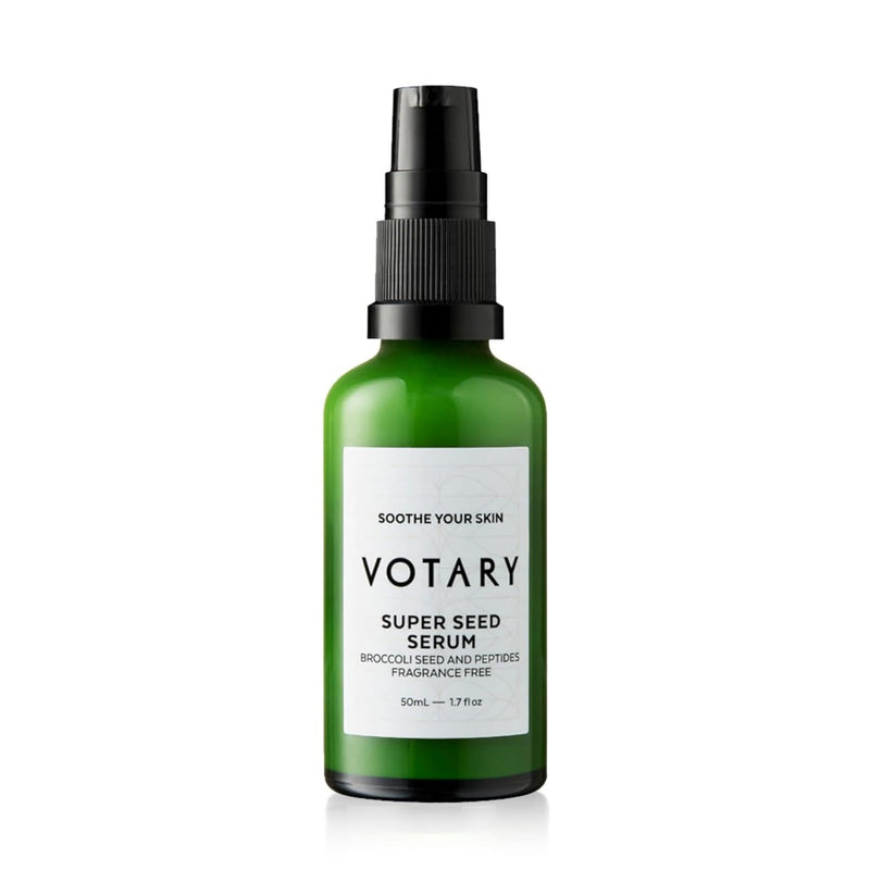 Votary Super Seed Serum | Anti Aging Face Serum For Dryness, Redness Cooling Effect With Broccoli Seed, Rosehip Oil & Hyaluronic Acid Hydrates, Plumps, Soothes Skin For Alluring Youthful Look 1.7Fl Oz