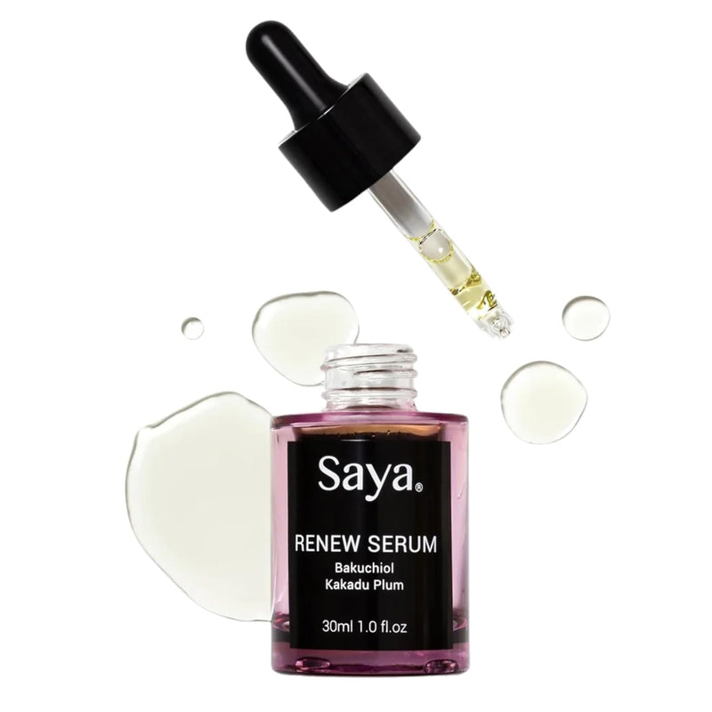 Renew Serum | Anti Aging Hydrating Face Serum with Bakuchiol, Kakadu Plum, Argan Oil | Deeply Hydrates for Smoother Youthful Look & Appearance of Fine Lines 1oz