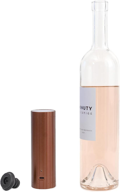 L'atelier Du Vin Gard'Vin Electric Wine Bottle Vacuum Pump - Luxury Wine Sommelier Accessory Removes Air & Helps Preserve Fine Wines, Includes 3 Valve Sealers Wine Tasting Made In France (Signature)