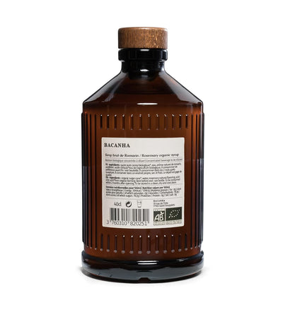 BACANHA - Organic and Raw Syrup - Rosemary Syrup - For Cocktail, Lemonade, Water and Ice Tea - 400 ml