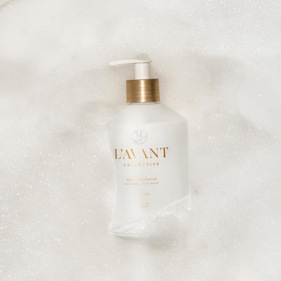 L'AVANT Collective Luxury Home Essentials Bundle | High Performing Dish Soap, Hand Soap, Multipurpose Cleaner Spray, Scrub Brush, Lucite Tray | Luxurious Ingredients Reusable Bottles (Fresh Linen)