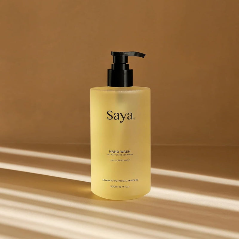 Saya High Performing Hand Soap | Luxurious Ingredients for Soft & Smooth Hands With Aloe Vera, Kakadu Plum, Desert Lime Deeply Hydrating, Cleansing Notes of Lime, Bergamot Cedarwood Ylang Ylang 475ml