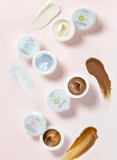 Two-in-One Purifying and Glow Mask Collection | 4 golden root mask pods, 4 brown sugar pods