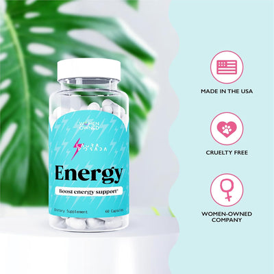 Laura Posada Energy Boosting Supplement 60 Capsules Daily All Natural Support - Revitalize Energy Endurance Level Vitamin D3, B1, B12 Optimize Vitality 100% Natural Non-GMO, Gluten-Free Made in USA