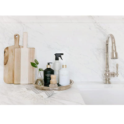 L'avant Collective Hand Soap & Refill Bundle Fresh Linen | High Performing with Aloe Leaf Juice Notes of Bamboo, Ylang Ylang, Jasmine, Geranium, Sage Reusable Glass Bottle Kitchen Home Decor Gifts