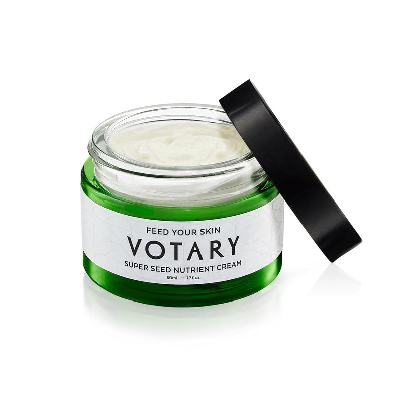 Votary Super Seed Nutrient Cream | Nourishing Face Cream for Dryness, Redness, Deeply Moisturizing Matte Smooth Finish with 21 Super Seed Oils For An Alluring Youthful Look Fragrance Free 1.7Fl Oz