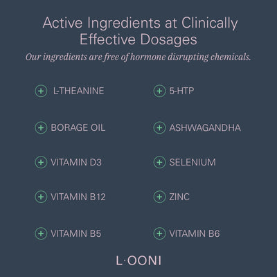LOONI Balance Beam Supplement | PMS Relief with Ashwagandha, Vitamin B12, Omega-6, Zinc, Nootropics and Minerals | Helps Support Stress, Hormone Balance and Cravings | 60 Vegan Capsules