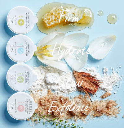 Two-in-One Purifying and Glow Mask Collection | 4 golden root mask pods, 4 brown sugar pods