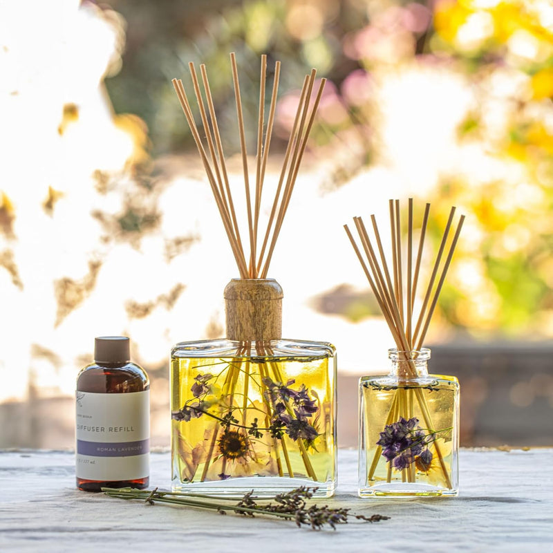 Rosy Rings Botanical Reed Diffuser Roman Lavender 13oz - Lasts 6-12 Months, Aromatherapy Diffuser, Reed Diffuser Sticks, Diffuser with Botanicals Perfect for Home Decor!