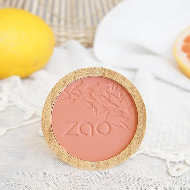 ZAO Compact Blush Powder, Radiant Complexion, Seamless Blending, Organic Shea Butter, 327