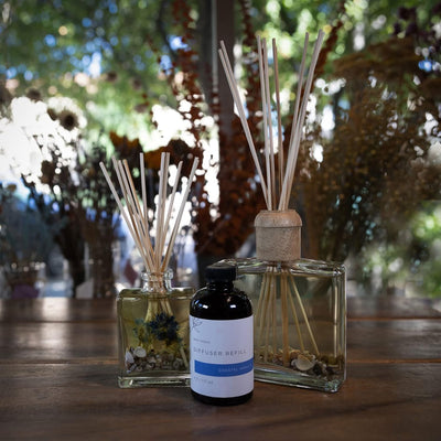 Rosy Rings Fragrance Diffuser Oil Refill 6oz - Aromatherapy, Scented Air Freshener Deodorizer Oil, Scented Refill for Home, Kitchen, Living Room, Decor Humidifier Essential Oils (Coastal Vanilla)
