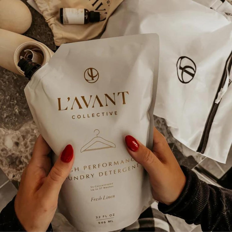 L’AVANT Collective | Laundry Detergent Refill | Natural, Concentrated Soap for Sensitive Skin, Stain Remover, Luxury Care for Delicates, Everyday Loads, & Fabrics (32oz Refill)