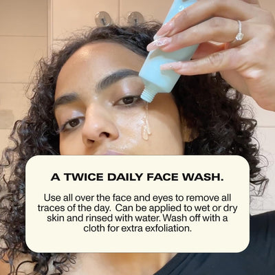 Faace Dirty Face Cleanser | Removes Impurities, Hydrates & Reduces the Appearance of Redness, Creamy Gel Purifies, Soothes & Moisturizes - Gently Exfoliates Coconut & Rose Water Vegan Skincare 3.4oz