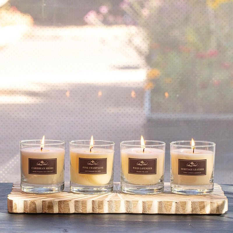 Rosy Rings Patricia Nash Candle | Long Lasting Fragrance Home Decor Gift Luxurious Aromatherapy Notes of Marine, Lemon, Bergamot, Lily, Sandalwood, Musk 60 Hour Burn 7.5oz 3.5" H (Caribbean Shore)