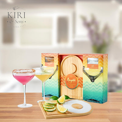 2-Pack Premium Margarita & Cocktail Flavored Salt Rimmers + Glasses & Wooden Rimmer Board, Variety Set 3.5oz - Chili & Original Drop Sugar, Salets, No Silicon Dioxide, Kiri & Sons