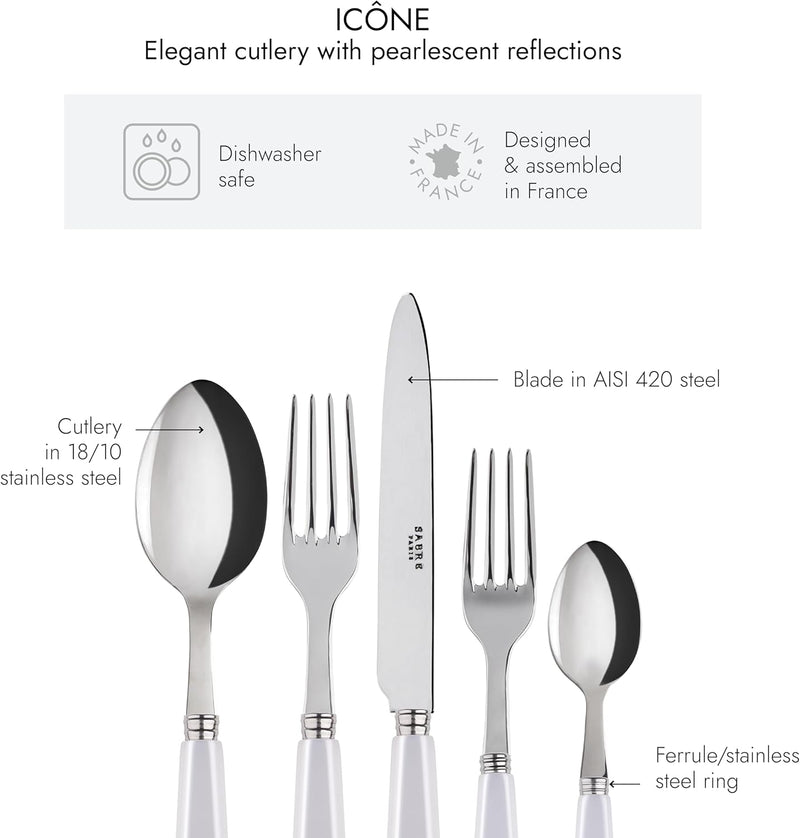 Sabre Natura 5-Piece Flatware Set White