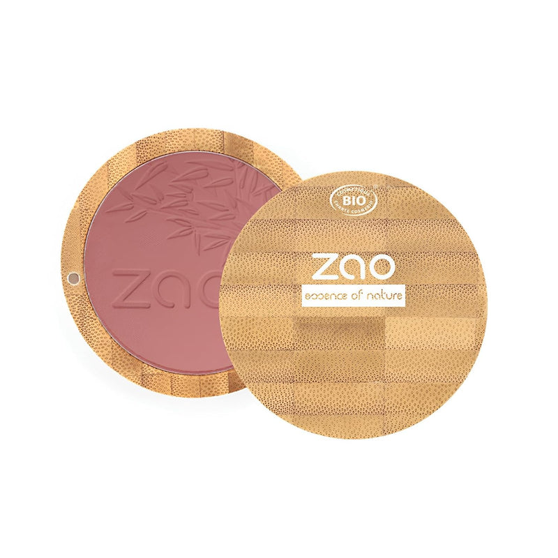 Zao Compact Blush Powder High Impact Cheeks Face Makeup Blends Easily Wrinkle Defying Minimize Fine Lines Pores Highlighting Contour Vegan Flawless Velvety Coverage Organic Shea & Coco Butter 9g (322)