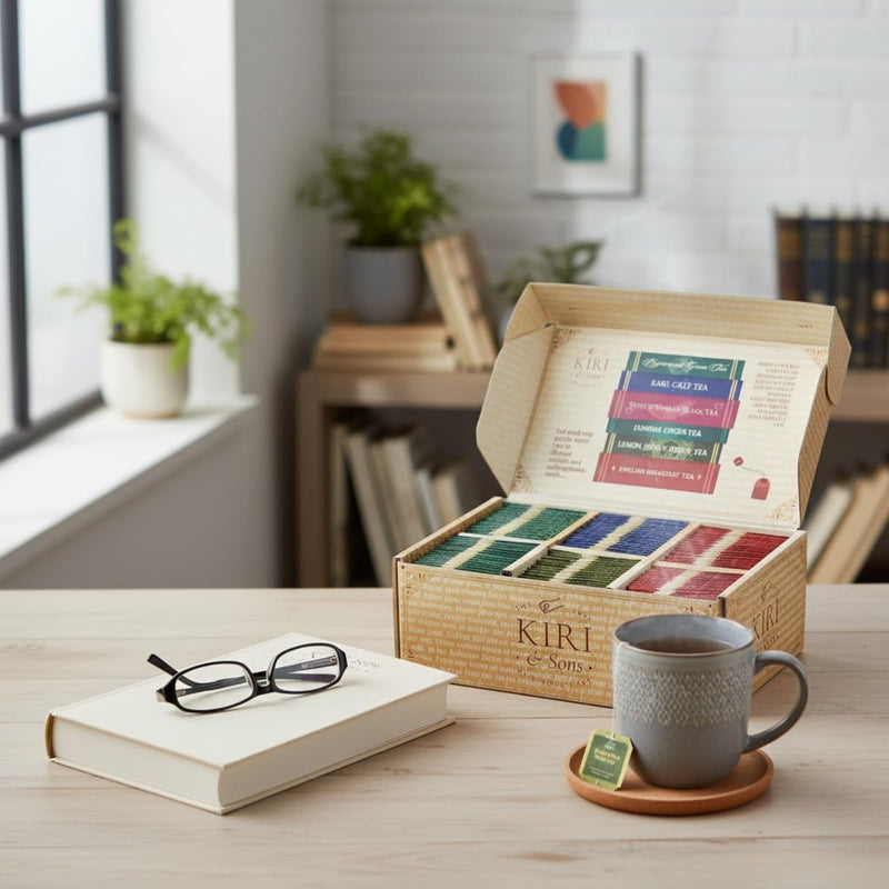 Book Lovers Tea Collection by Kiri & Sons, 90 Count Literary Tea Bags Gift Box | Book Club Library Gifts for Women Readers Writers Librarians | Bookish Tea Set, Bookworm Lovers & Reading Enthusiasts