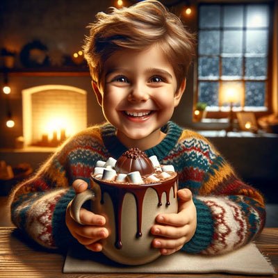 Hot Chocolate Bom Marshmallow Balls - Set of 6-2 Flavors White & Red Swirl Design Caramel & Fudge Brownie Candy Chocolates - Delicious Cocoa Melts Filled Marshmallows - Gift Melting Delicious Gifts