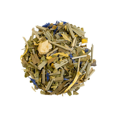 Tease Tea Organic Tea Tube Gift Set | 15 Piece Botanical Pyramid Tea Bag Infuser Sachets Loose Leaf Blend with Yerba Mate, Ginseng, Spearmint, Gingko, Calendula 37g (Focus & Flow)
