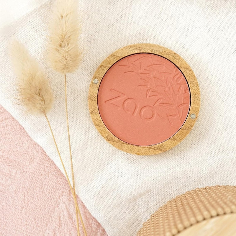 ZAO Compact Blush Powder, Radiant Complexion, Seamless Blending, Organic Shea Butter, 327