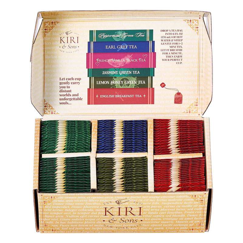 Kiri & Sons Book Lovers – Tea Bags & Box | Premium Gourmet Assortment Gift Set with Literary Themed Blends | 90 Count Variety Pack| Aromatic Soothing Beverage Collection for Relaxation and Reading