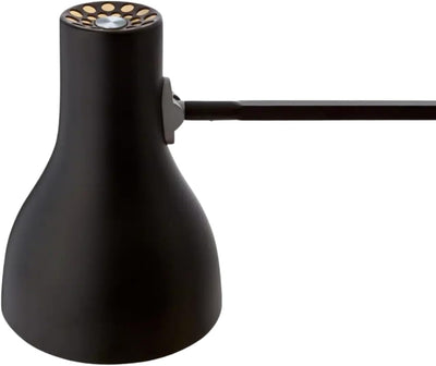 Type 75 Desk Lamp | Large Adjustable Matt Paint Finish Cast Iron Base Aluminum Cover Integrated Shade Switch for Home Decor Essentials Study Bedroom Office Light (Jet Black)