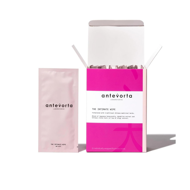 Antevorta The Intimate Wipe Set | Cleansing Wipes For Women Neutralizes Odor Maintain Freshness All Day With Japanese Honeysuckle, Dandelion & Violet Extract | 21 Wipes