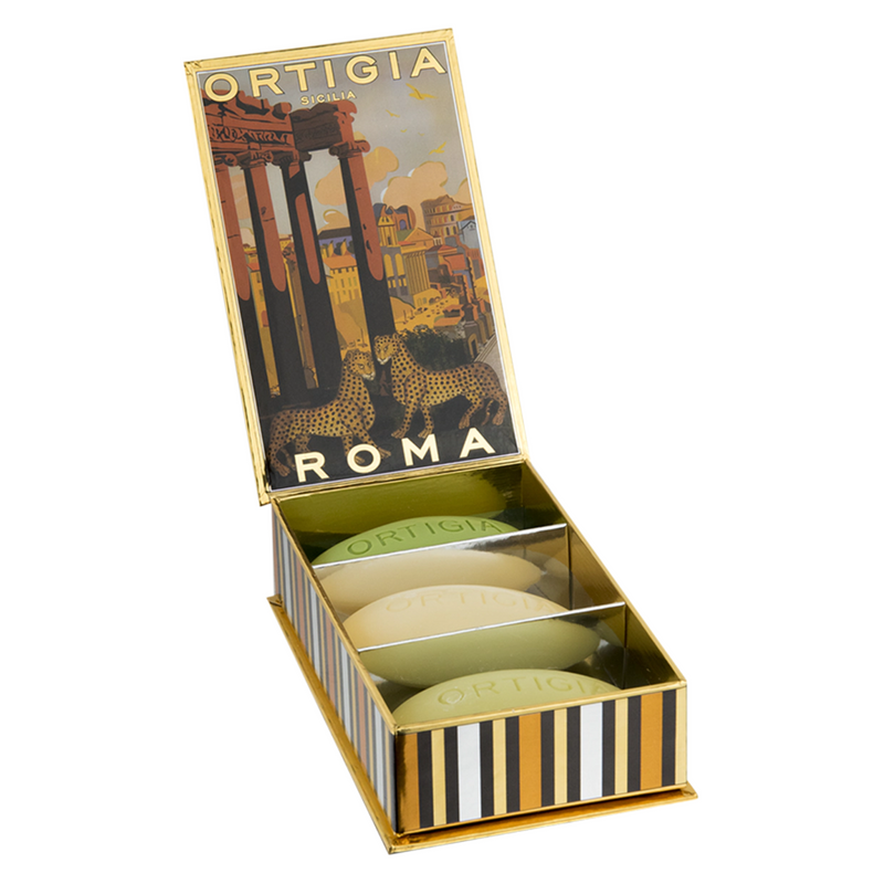 Ortigia Sicilia City Box Roma Box of 3 Soaps 40g Each