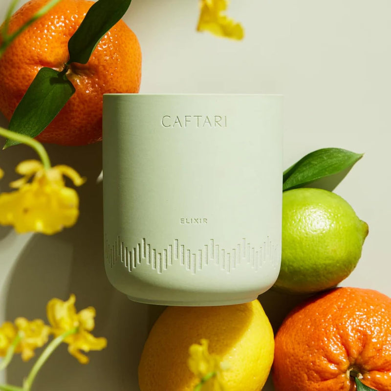 Scented Candle | Aromatherapy Luxury Home Fragrance Decor Gifts Notes of Bergamot, Citrusy Mandarin, Tea Accord | Made with Natural Coconut & Soy Wax Blend | Long Lasting 60 Hour Burn (Elixir)