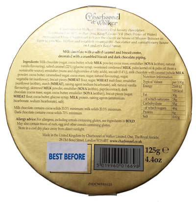 Charbonnel et Walker Sea Salt Billionaire's Shortbread Truffles, 4.4 Ounce