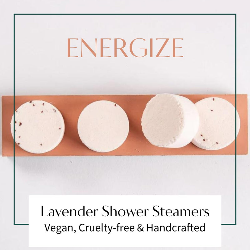 Pink Grapefruit Shower Steamers Aromatherapy | Organic Shower Bombs with Essential Oils | Self Care Christmas Birthday & Spa Gifts for Women & Men | Stocking Stuffers | 4 Pack