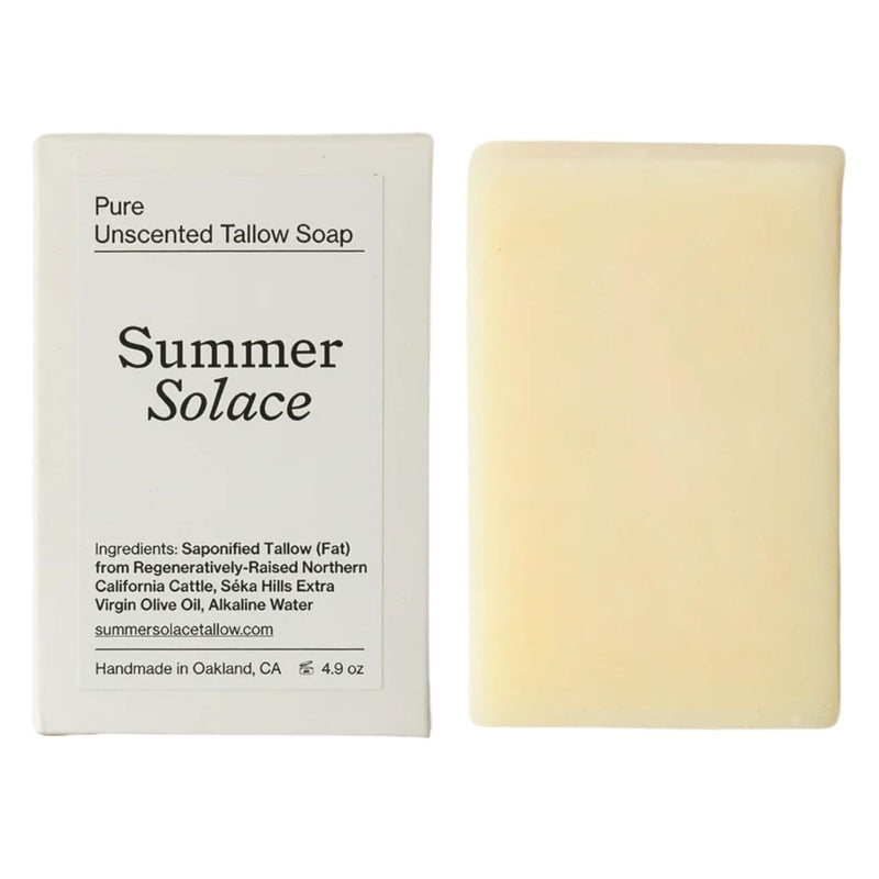 Soap Bar All-Natural Face & Body Wash Brick Deeply Nourishing Handcrafted Moisturizing Bar for Dry, Sensitive Skin Unscented 4.9oz (Pure)