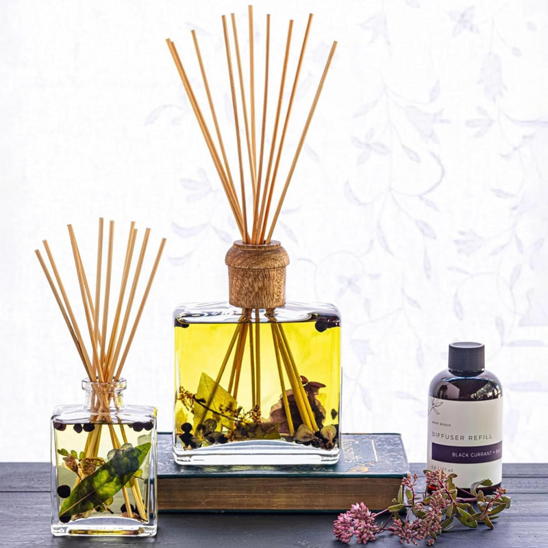 Rosy Rings Botanical Reed Diffuser Black Currant & Bay 13oz - Lasts 6-12 Months, Aromatherapy Diffuser, Reed Diffuser Sticks, Diffuser with Botanicals Perfect for Home Decor!