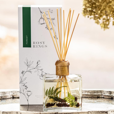 Rosy Rings Botanical Reed Diffuser 13oz - Lasts 6-12 Months, Aromatherapy Diffuser, Reed Diffuser Sticks, Diffuser with Botanicals Perfect for Home Decor!