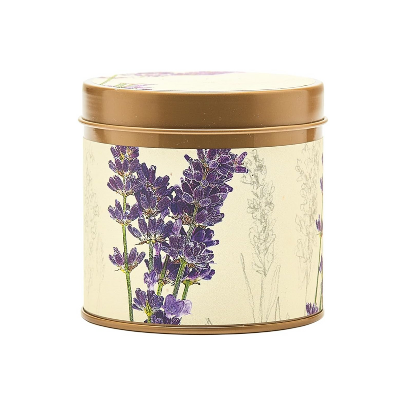 Rosy Rings Signature Tin Candle - Aromatherapy Fragrance Elegant Home Decor Gift Long Lasting 50 Hour Burn Botanical Floral Notes of Amber, Bergamot, Cedarwood, Eucalyptus, Musk (Roman Lavender)