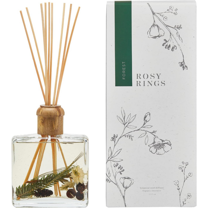 Rosy Rings Botanical Reed Diffuser 13oz - Lasts 6-12 Months, Aromatherapy Diffuser, Reed Diffuser Sticks, Diffuser with Botanicals Perfect for Home Decor!