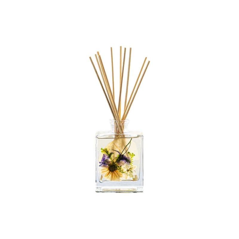 Rosy Rings Botanical Reed Diffuser 4oz - Lasts 4-6 Months Aromatherapy Notes of Cashmere Vanilla Jasmine Lily Sandalwood Apple Long Lasting Floral Luxurious Home Fragrance Decor Gifts (Vanilla Rain)