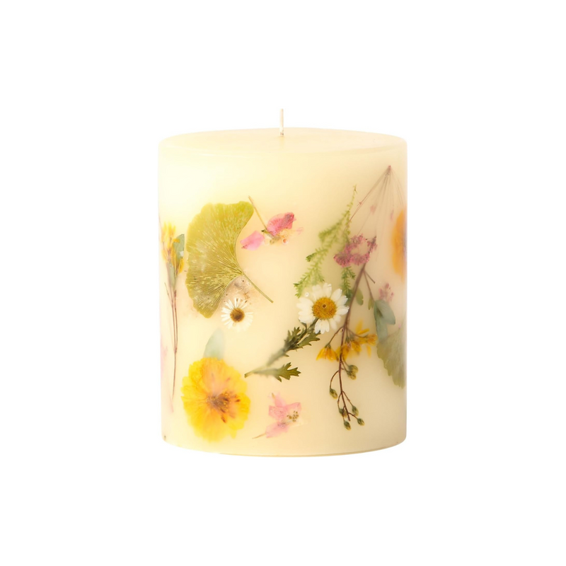 Rosy Rings Round Botanical Lemon Blossom & Lychee Candle, Lychee Aromatherapy Candles, Luxury Candles, Long Lasting Candles (Small)