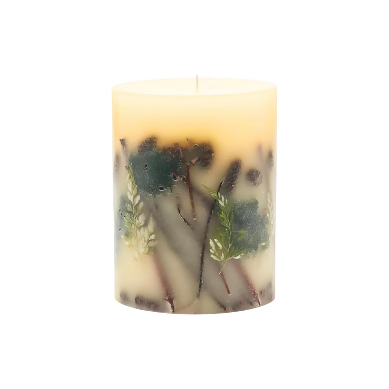 Rosy Rings Forest Round Botanical Candle 200 Hour Burn Time - Notes of Clary Sage, Creamy Sandal, White Musk Aromatherapy Candles, Woodsy Scent Aroma Luxury Candles, Long Lasting Candles Decor 6.5" H
