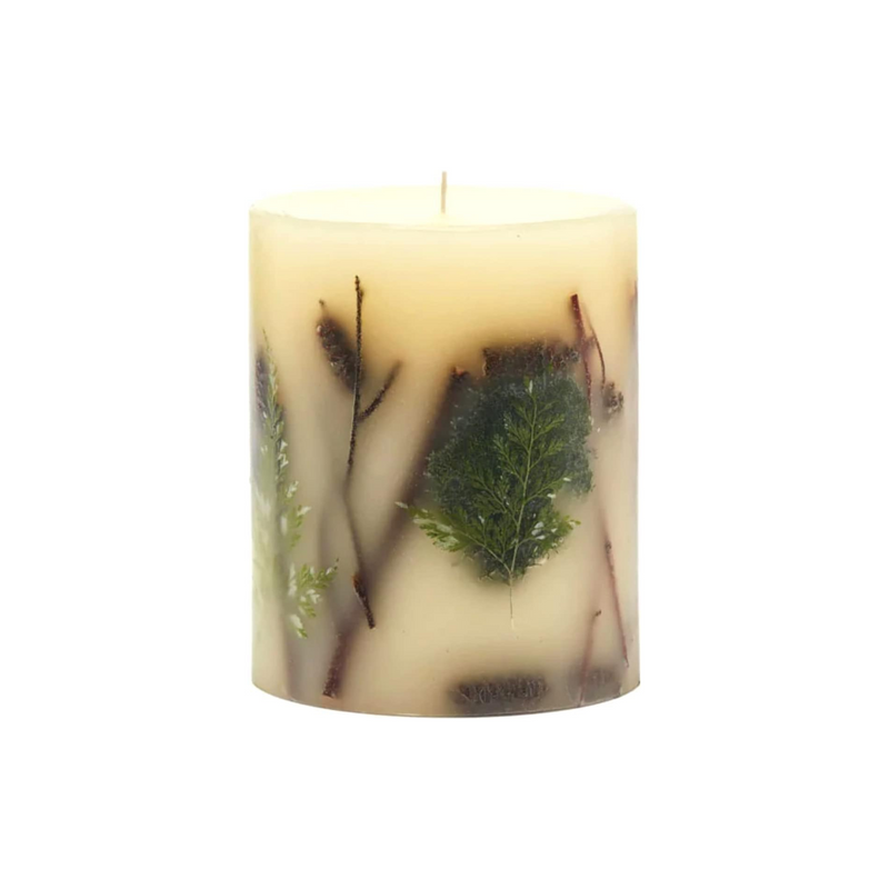 Rosy Rings Forest Round Botanical Candle 120 Hour Burn Time - Notes of Clary Sage, Creamy Sandal, White Musk Aromatherapy Candles, Woodsy Scent Aroma Luxury Candles, Long Lasting Candles Decor 5.5" H
