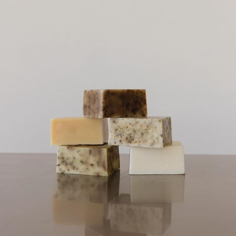 Soap Bar All-Natural Face & Body Wash Brick Deeply Nourishing Handcrafted Moisturizing Bar for Dry, Sensitive Skin Unscented 4.9oz (Pure)