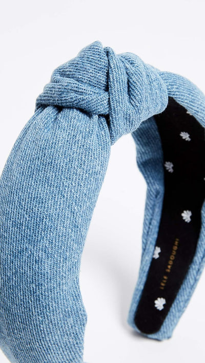 Lele Sadoughi Women's Denim Knotted Headband, Light Denim, Blue, One Size