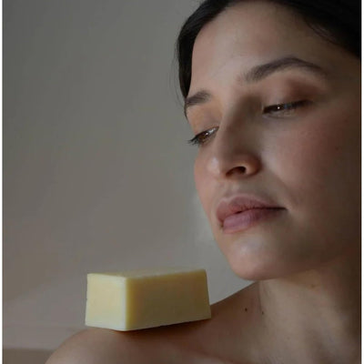Soap Bar All-Natural Face & Body Wash Brick Deeply Nourishing Handcrafted Moisturizing Bar for Dry, Sensitive Skin Unscented 4.9oz (Pure)