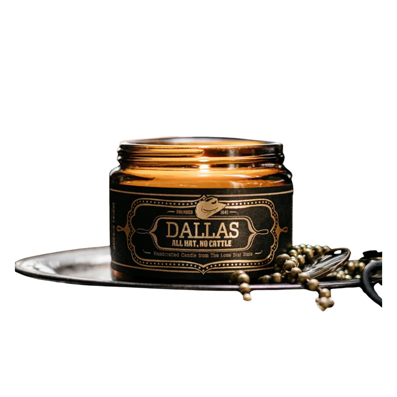 Jackson Vaughn Scented Texas Candle | Aromatherapy Long Lasting Candles Luxury Home Fragrance Decor Gifts Hand Poured Soy Wax Blend Notes of Fig, Leather, Oaked Bourbon 60 Hour Burn 16oz (Dallas)