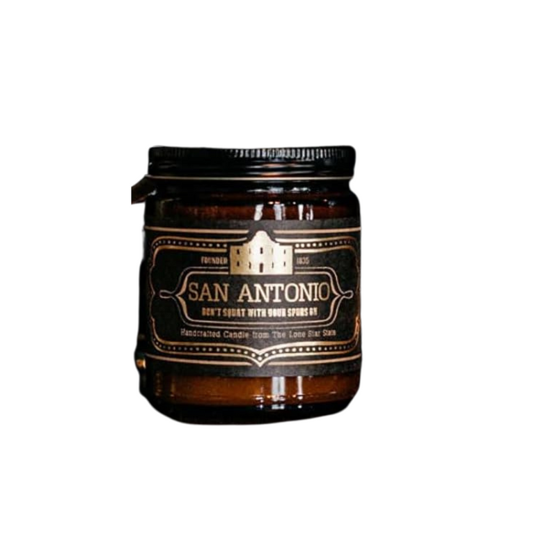 Jackson Vaughn Scented Texas Candle | Aromatherapy Long Lasting Candles Luxury Home Fragrance Decor Gifts Notes of Frankincense, Balsam, Patchouli, Myrrh, Sandalwood 40 Hour Burn 9oz (San Antonio)