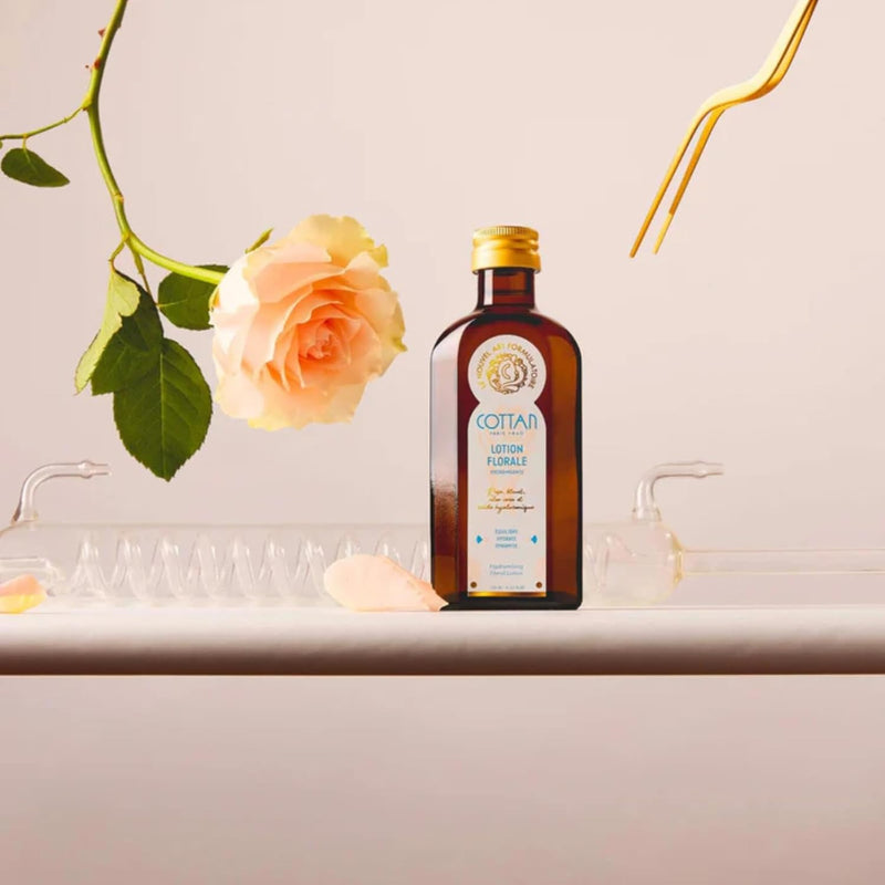 Paris Moisturizing Floral Facial Lotion | Natural Rose & Cornflower Floral Water with Aloe Vera & Hyaluronic Acid | Delivers Deep Hydration Vegan French Face Toner for Sensitive Skin 4.2oz