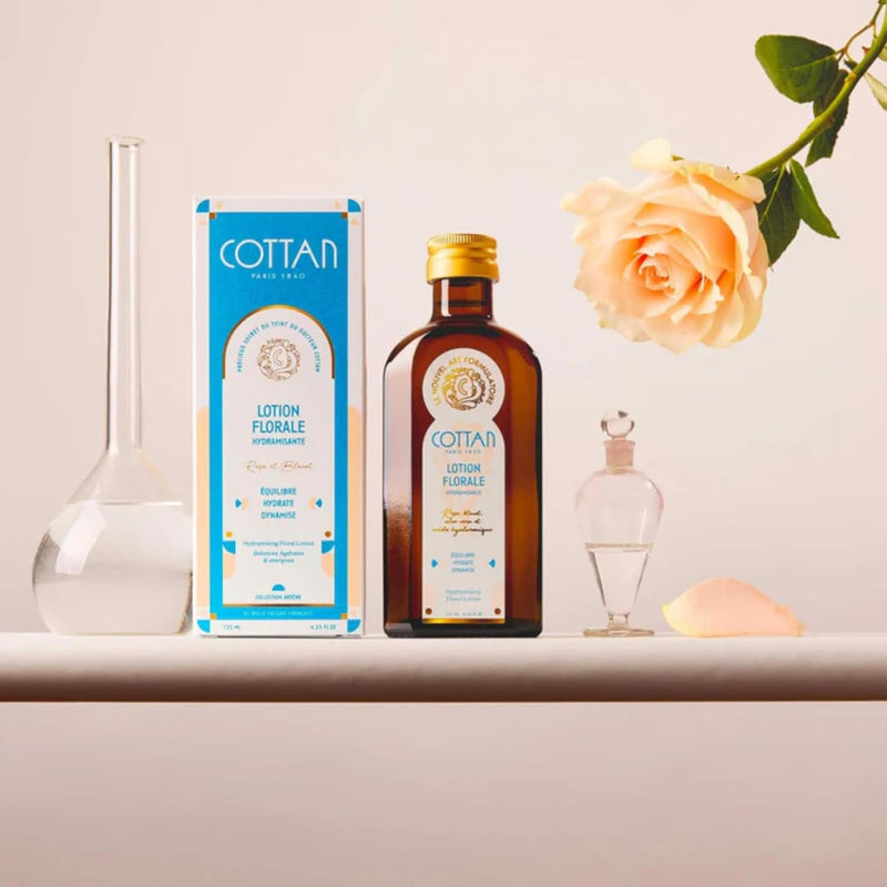 Paris Moisturizing Floral Facial Lotion | Natural Rose & Cornflower Floral Water with Aloe Vera & Hyaluronic Acid | Delivers Deep Hydration Vegan French Face Toner for Sensitive Skin 4.2oz